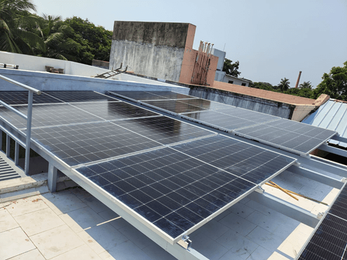 Solar rooftop installation by Prompt Power Systems in Chennai, South India - Project 3
