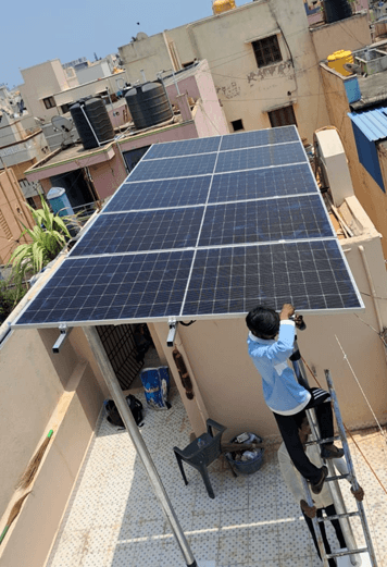 Solar rooftop installation by Prompt Power Systems in Chennai, South India - Project 4