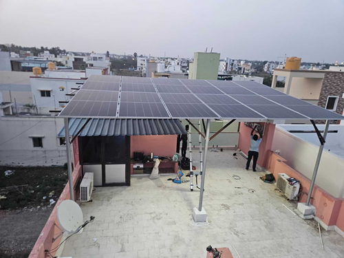 Solar rooftop installation by Prompt Power Systems in Chennai, South India - Project 9