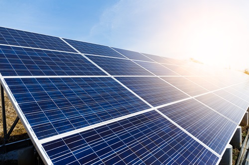 Solar Panels Under Sunlight